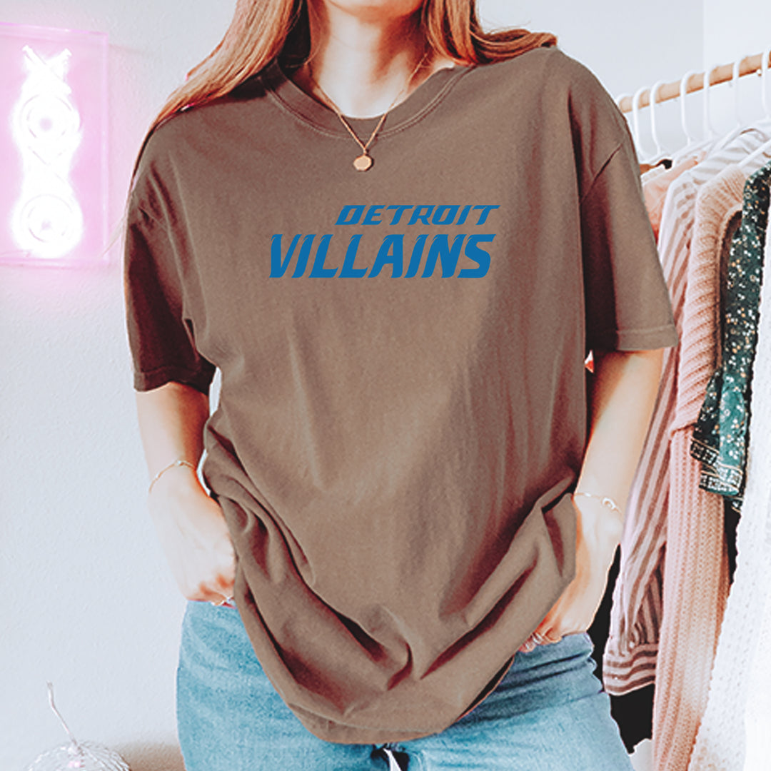 Detroit Villains Grit Football Vintage Soft Unisex T-shirt 