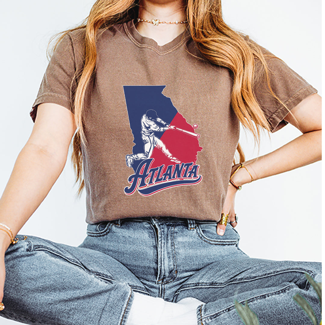 Atlanta Georgia Batter Up Vintage Soft Unisex T-shirt 
