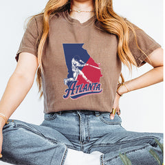 Atlanta Georgia Batter Up Vintage Soft Unisex T-shirt 