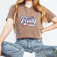 Philly Baseball Stitching Vintage Soft Unisex T-shirt 