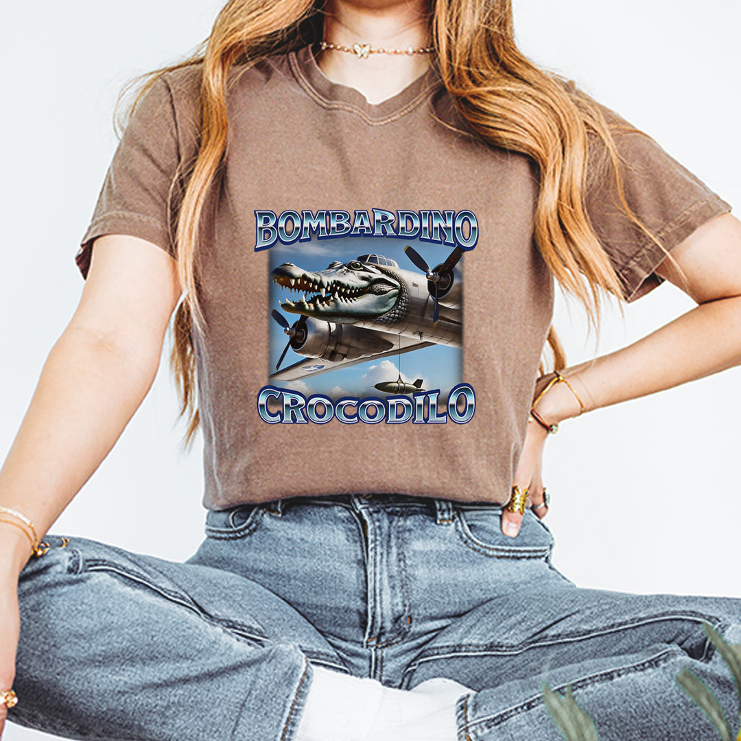 Bombardino Crocodilo Brainrot Vintage Soft Unisex T-shirt 