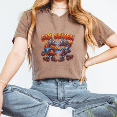67 Lava Lightning Six Seven Meme Vintage Soft Unisex T-shirt 