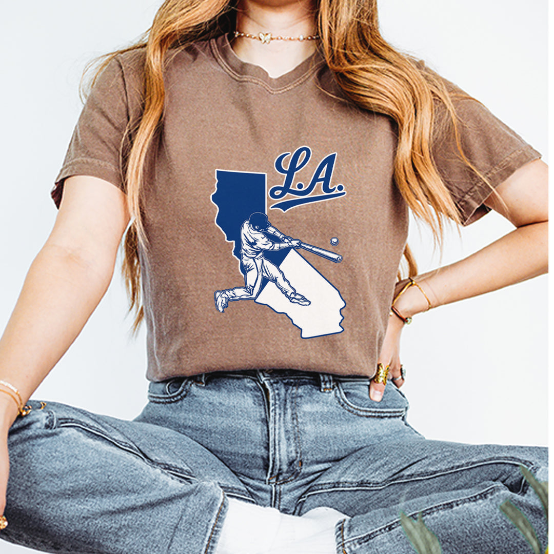 Los Angeles Baseball Batter Up Vintage Soft Unisex T-shirt 