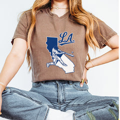 Los Angeles Baseball Batter Up Vintage Soft Unisex T-shirt 