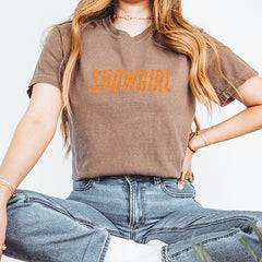 Showgirl Orange Glitter Vintage Soft Unisex T-shirt 