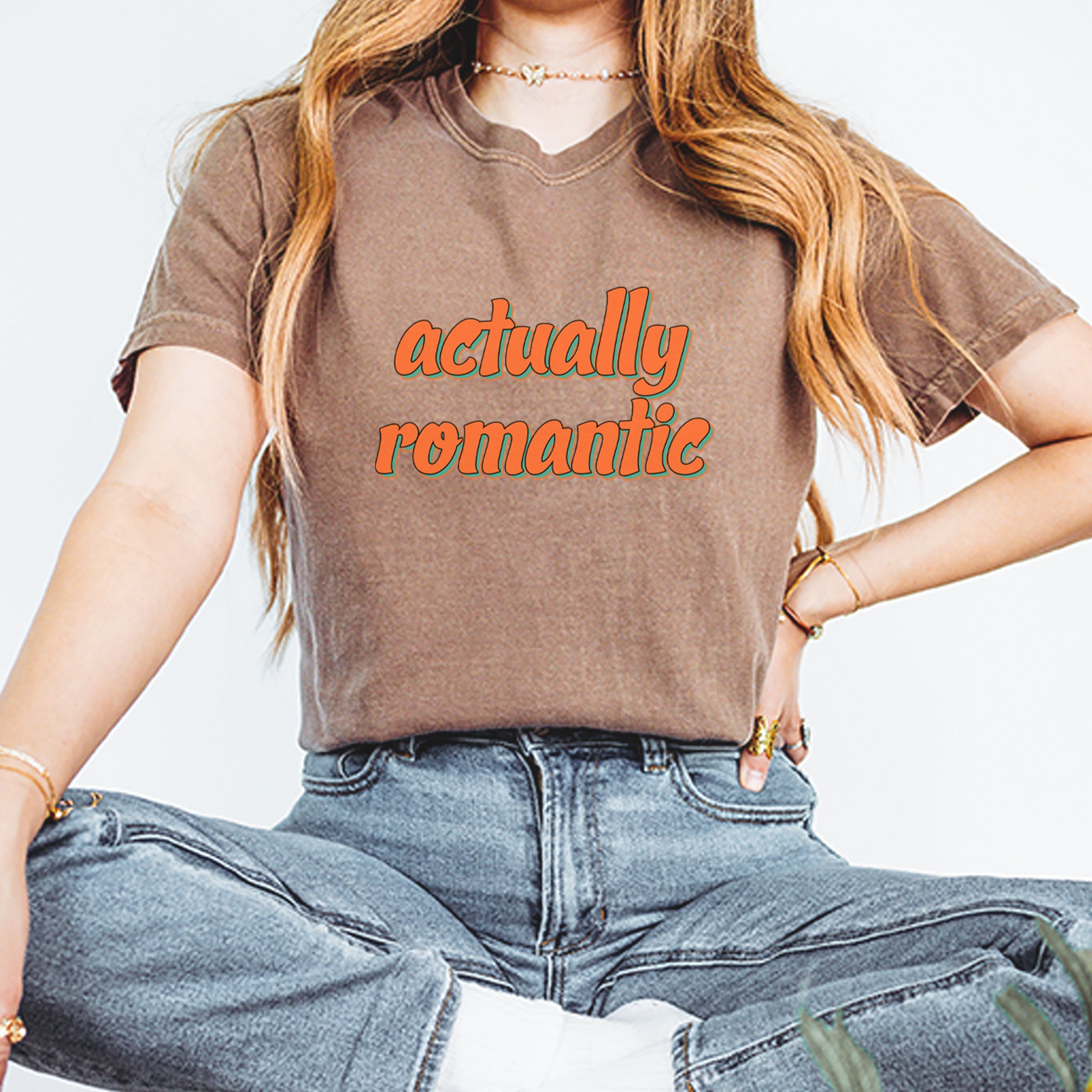 Actually Romantic Vintage Soft Unisex T-shirt 
