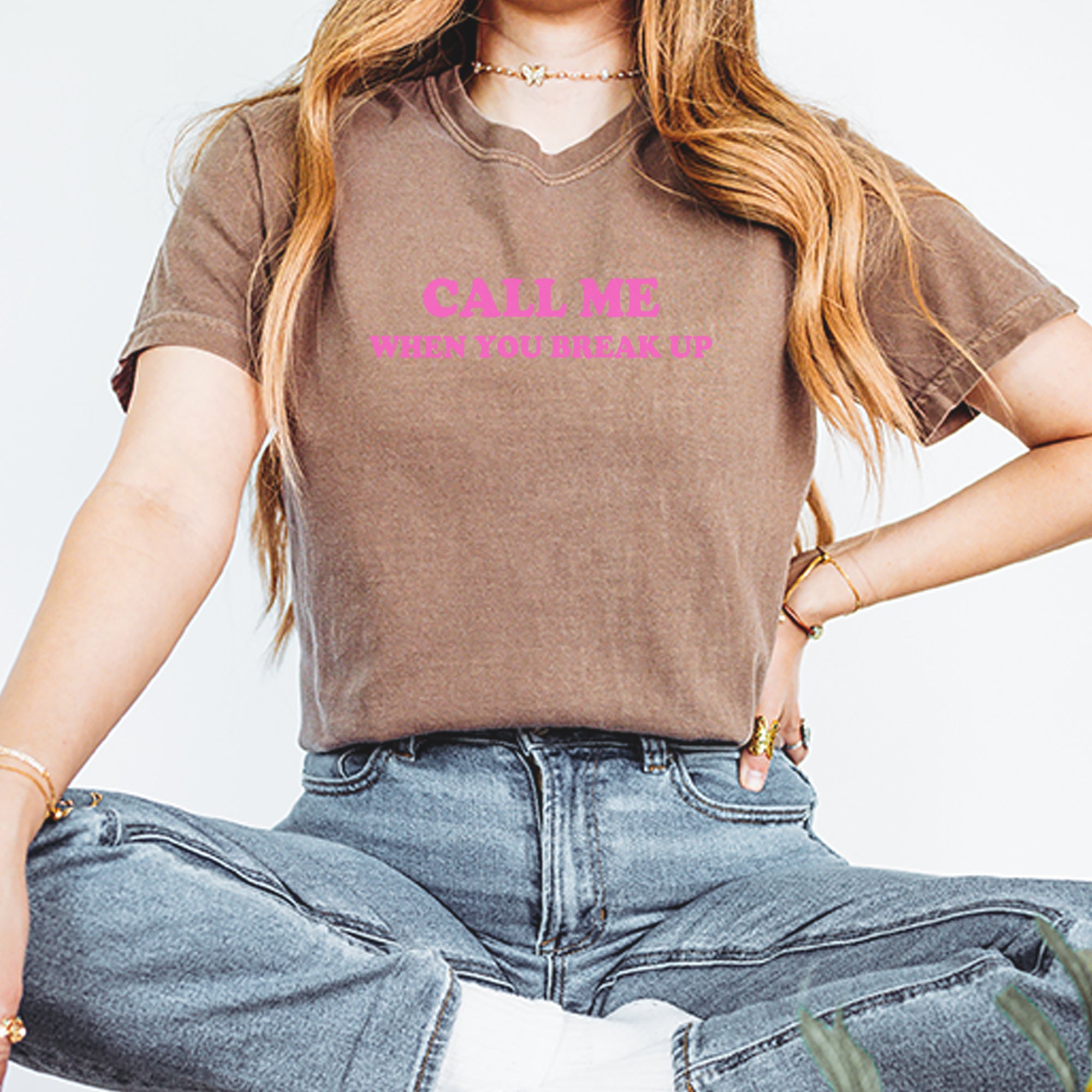 Call ME When You Break Up Vintage Soft Unisex T-shirt 