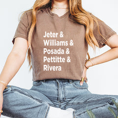 Jeter & Williams & Posada & Pettitte & Rivera Vintage Soft Unisex T-shirt 