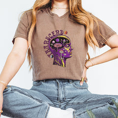 Psychedelic Cosmic Mushroom Head Vintage Soft Unisex T-shirt 