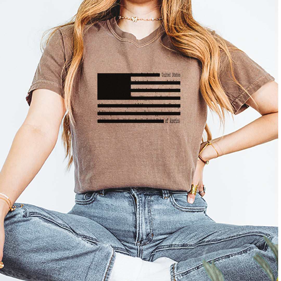 Redacted American Flag Vintage Soft Unisex T-shirt 