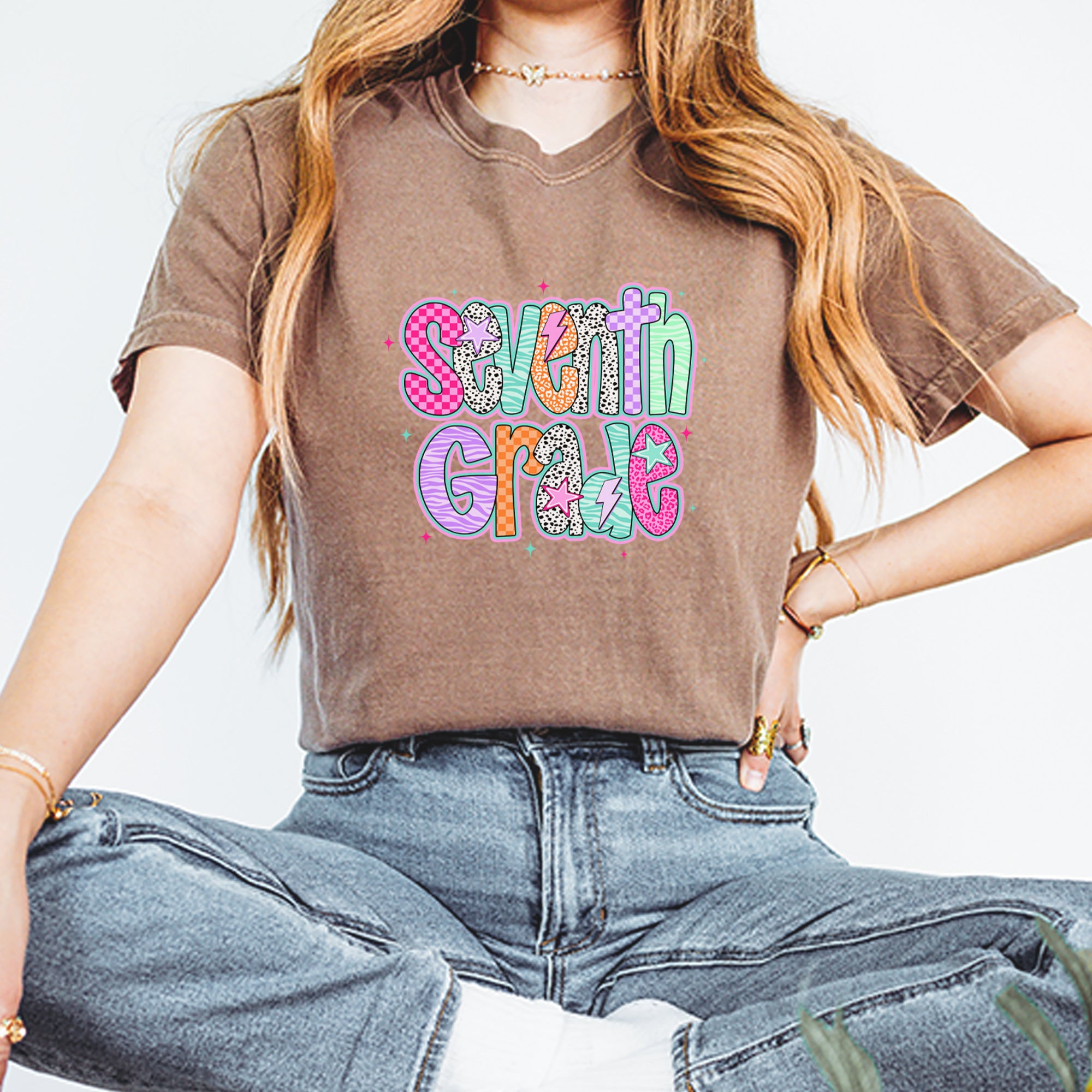 Seventh Grade Swagger Colorful Back to School Vintage Soft Unisex T-shirt 