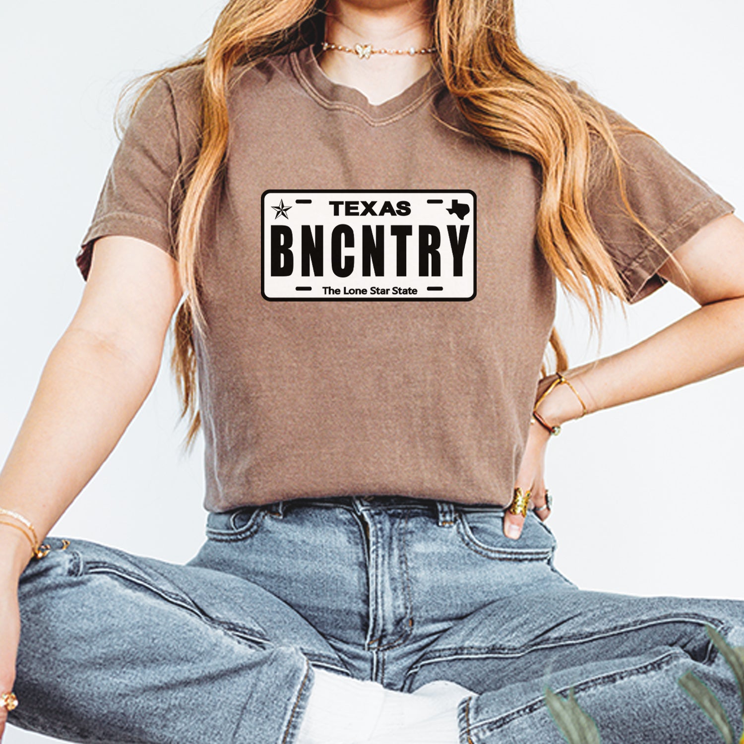 Texas License Plate BNCNTRY Vintage Soft Unisex T-shirt 