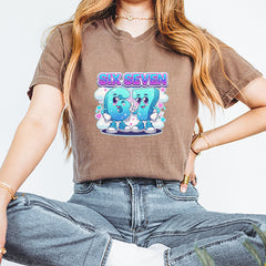67 Six Seven Meme Kawaii Cloud Vintage Soft Unisex T-shirt 