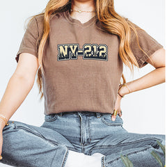 New York City 212 Area Code Skyline  Vintage Soft Unisex T-shirt 
