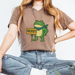 Sign Resist Meme Frog Protest Vintage Soft Unisex T-shirt 