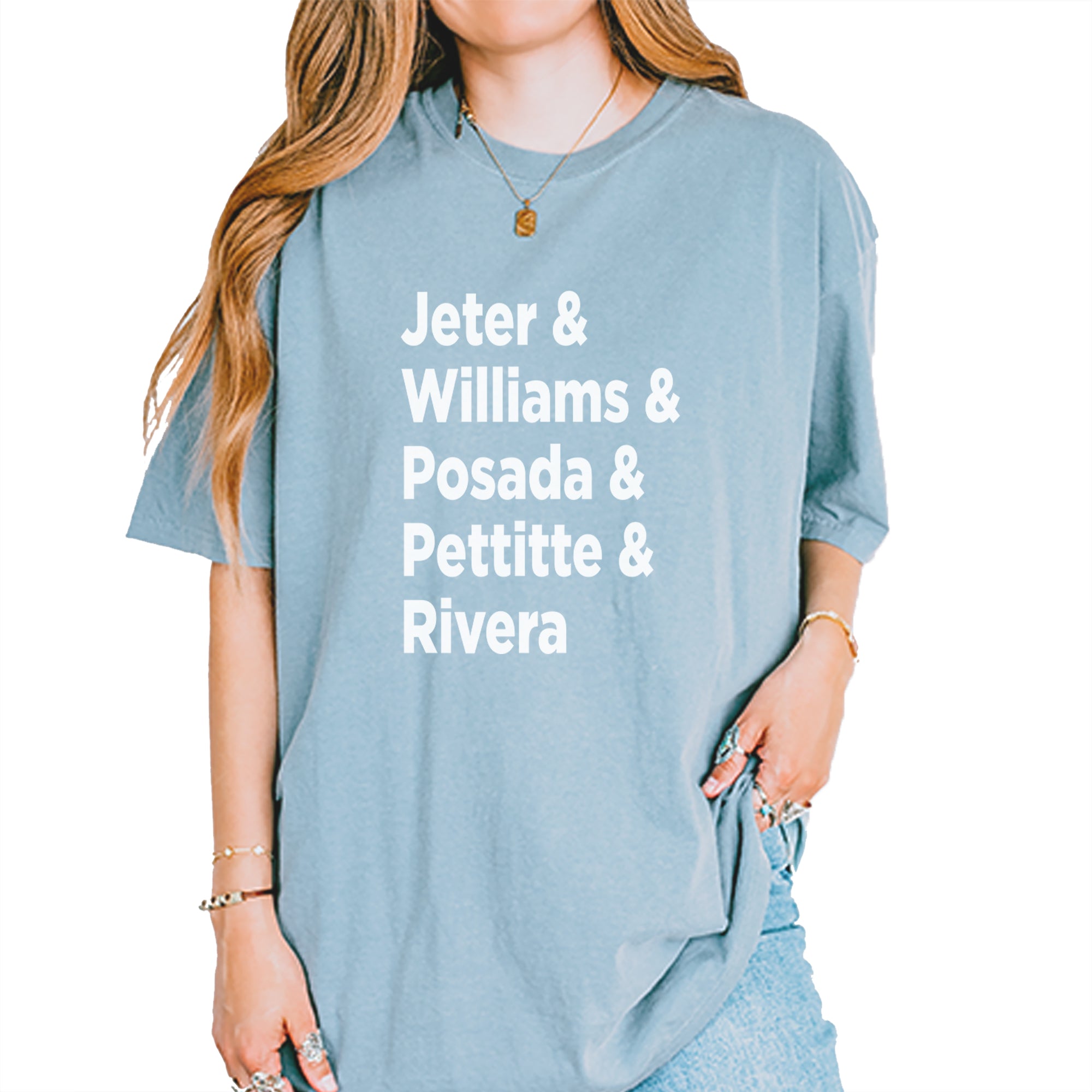 Jeter & Williams & Posada & Pettitte & Rivera Vintage Soft Unisex T-shirt Ice Blue
