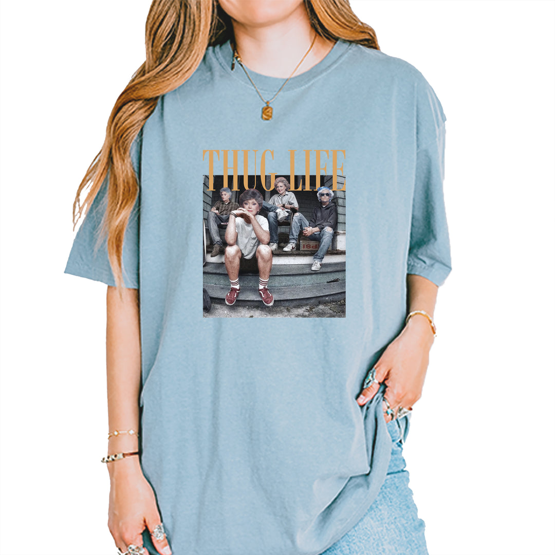 Golden Girls Thug Life Street Vintage Soft Unisex T-shirt Ice Blue