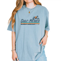 Gulf Of Mexico Established Year 1550 Vintage Soft Unisex T-shirt Ice Blue