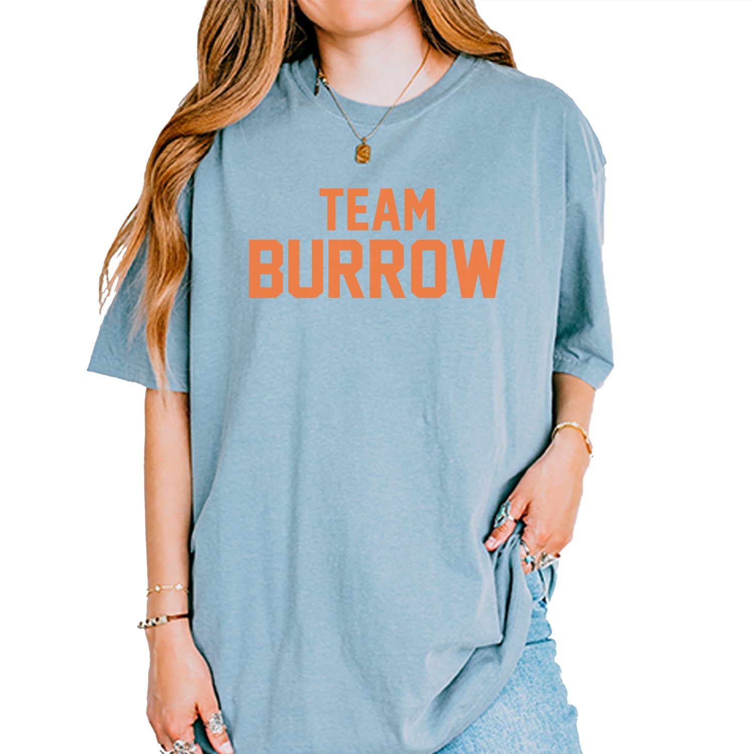 Team Burrow Cincinnati Vintage Soft Unisex T-shirt Ice Blue