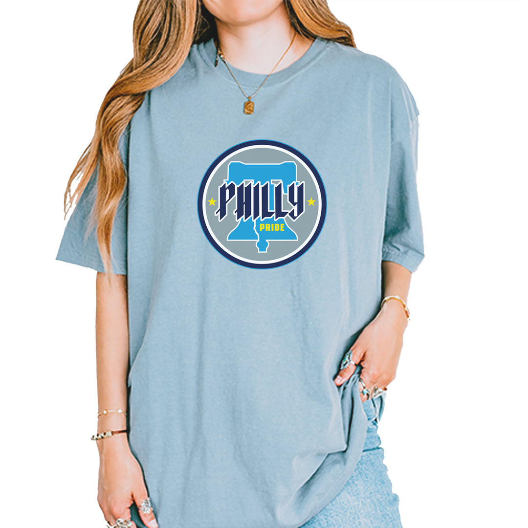 Philly Pride Liberty Bell Vintage Soft Unisex T-shirt Ice Blue