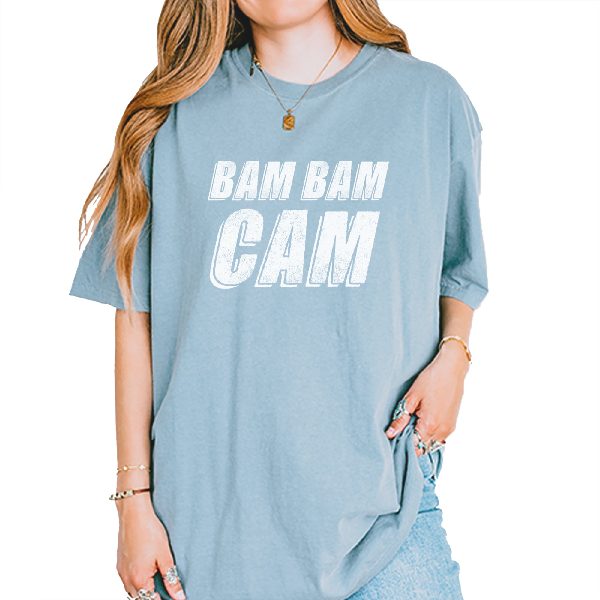 Bam Bam Cam Vintage Soft Unisex T-shirt Ice Blue