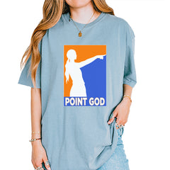 Point God Cunningham Basketball Pointing Meme  Vintage Soft Unisex T-shirt Ice Blue