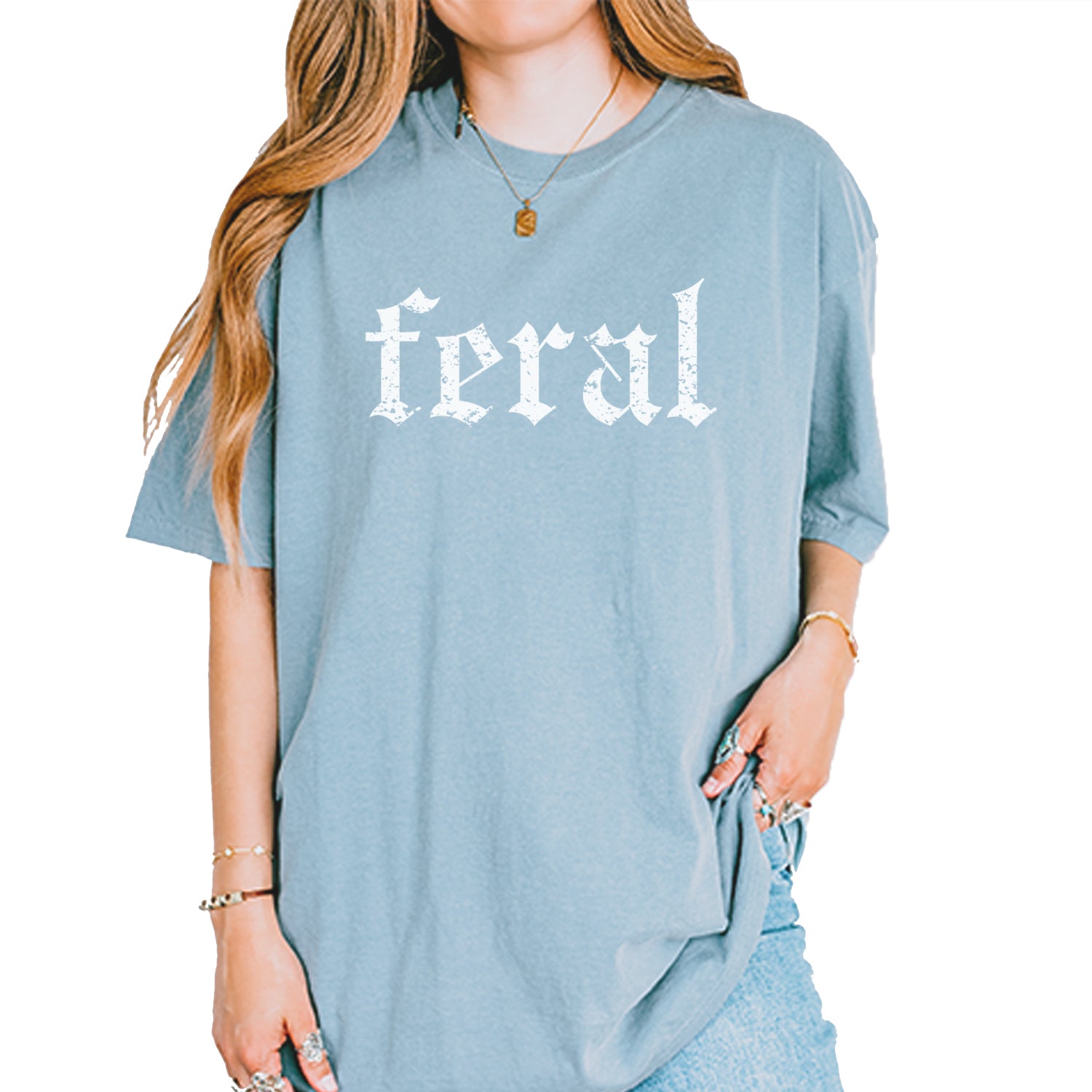 Feral Club Rat Festival Rave EDM Vintage Soft Unisex T-shirt Ice Blue