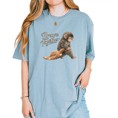 Punch Brave Together Stuffed Animal Vintage Soft Unisex T-shirt Ice Blue