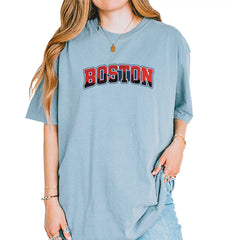 Boston City Pride Skyline Vintage Soft Unisex T-shirt Ice Blue
