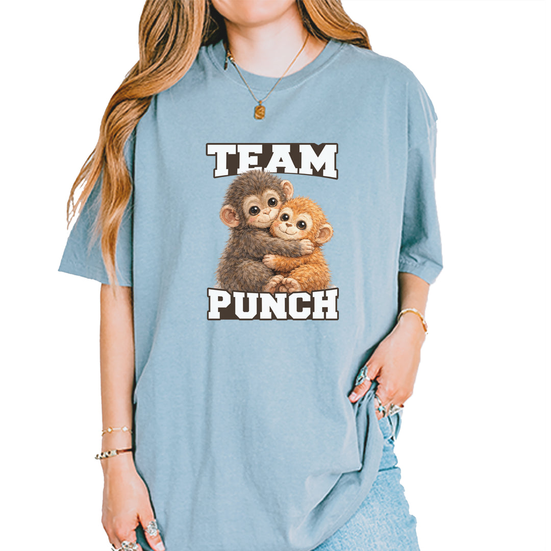 Team Punch Panchi-kun Monkey Vintage Soft Unisex T-shirt Ice Blue
