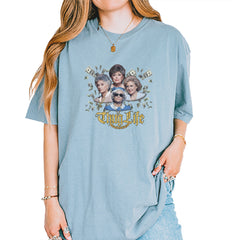Golden Chain Thug Life Girls Vintage Soft Unisex T-shirt Ice Blue