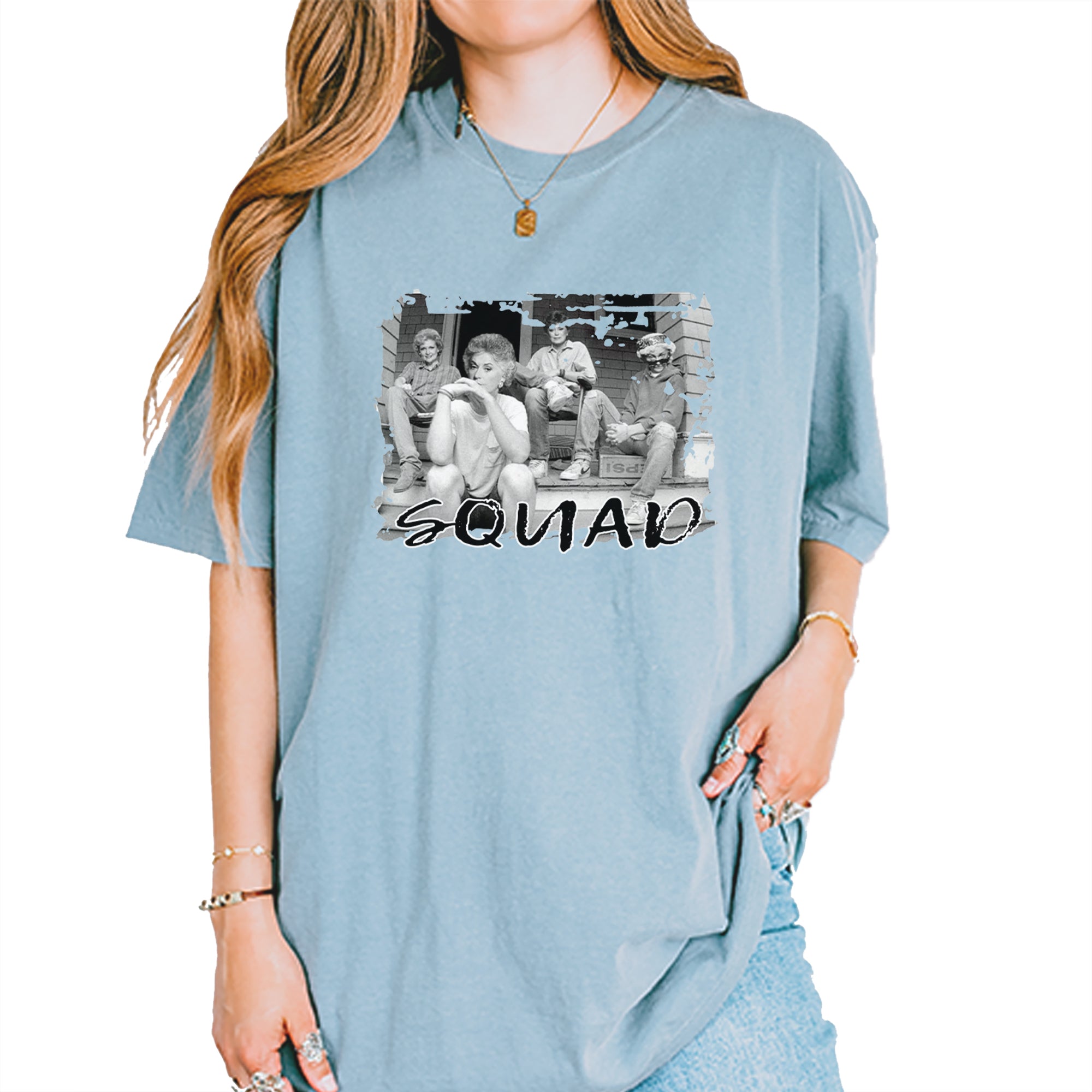 Squad Golden Girls Vintage Soft Unisex T-shirt Ice Blue