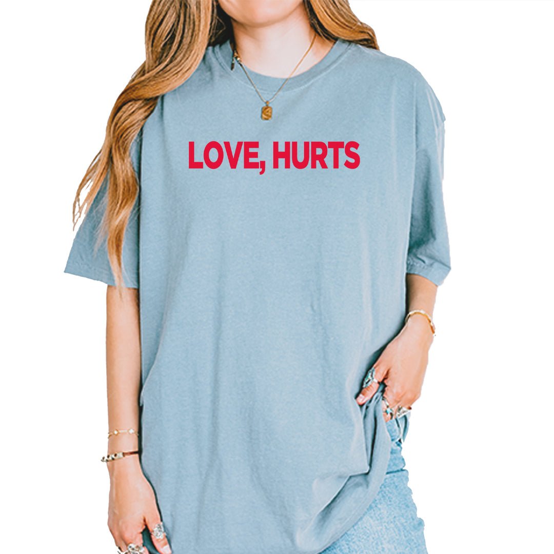 Love Hurts Vintage Soft Unisex T-shirt Ice Blue