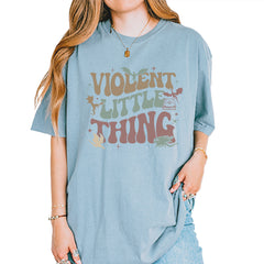 Violent Little Thing Dragon Vintage Soft Unisex T-shirt Ice Blue