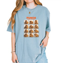 Punch Play Hard Love Harder Vintage Soft Unisex T-shirt Ice Blue