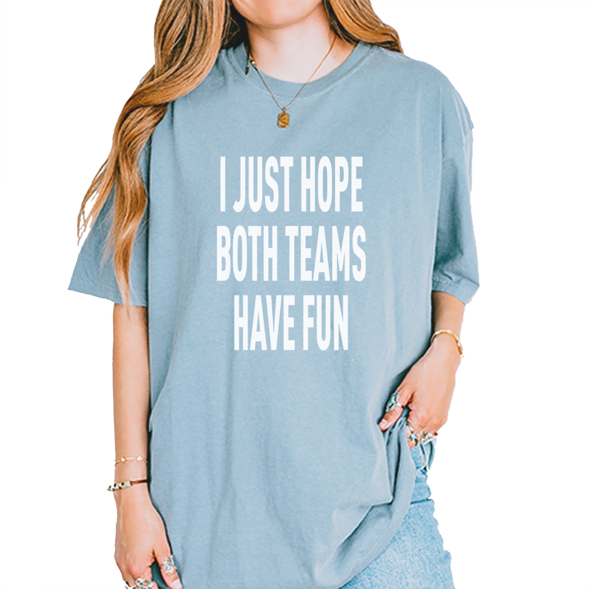 I Just Hope Both Teams Have Fun Sports Vintage Soft Unisex T-shirt Ice Blue