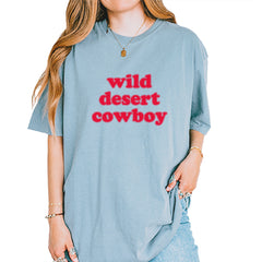 Wild Desert Cowboy Country Vintage Soft Unisex T-shirt Ice Blue