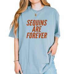 Sequins Are Forever Retro Glam Vintage Soft Unisex T-shirt Ice Blue