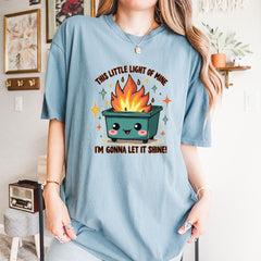 This Little Light of Mine Dumpster Fire Smile Face Vintage Soft Unisex T-shirt 