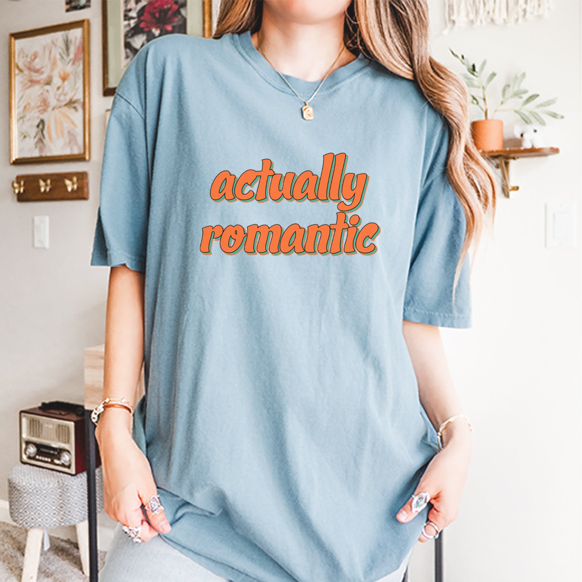 Actually Romantic Vintage Soft Unisex T-shirt 