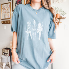 Vintage Spooky Squad Pinup Halloween Design Vintage Soft Unisex T-shirt 