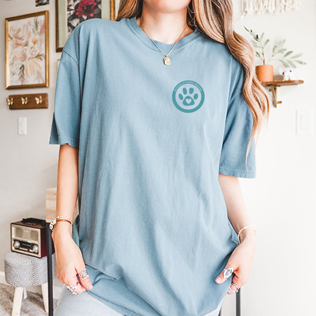 TLC To Love a Canine Dog Rescue Teal Vintage Soft Unisex T-shirt 