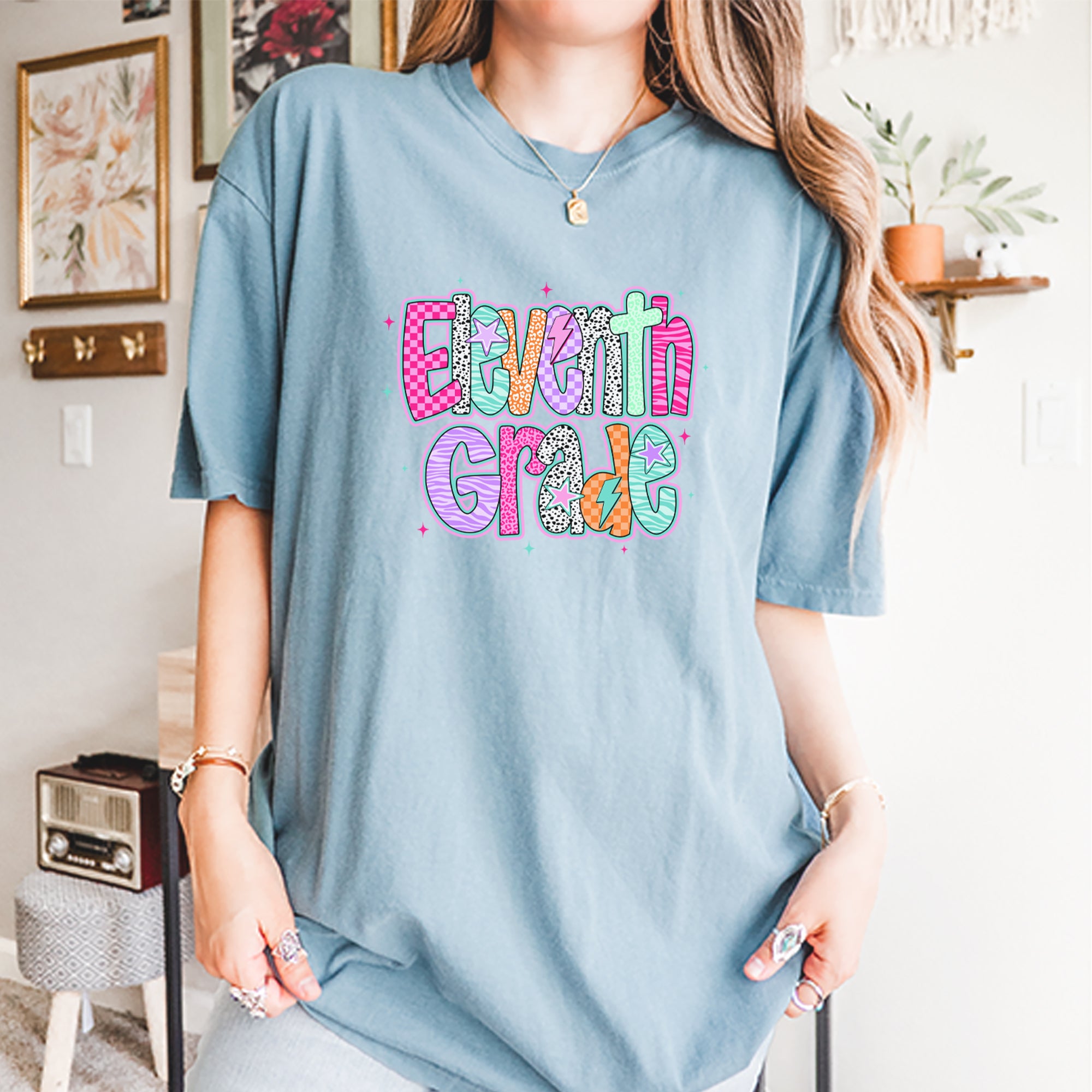 Eleventh Grade Extra Colorful Back to School Vintage Soft Unisex T-shirt 