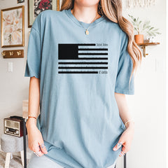 Redacted American Flag Vintage Soft Unisex T-shirt 
