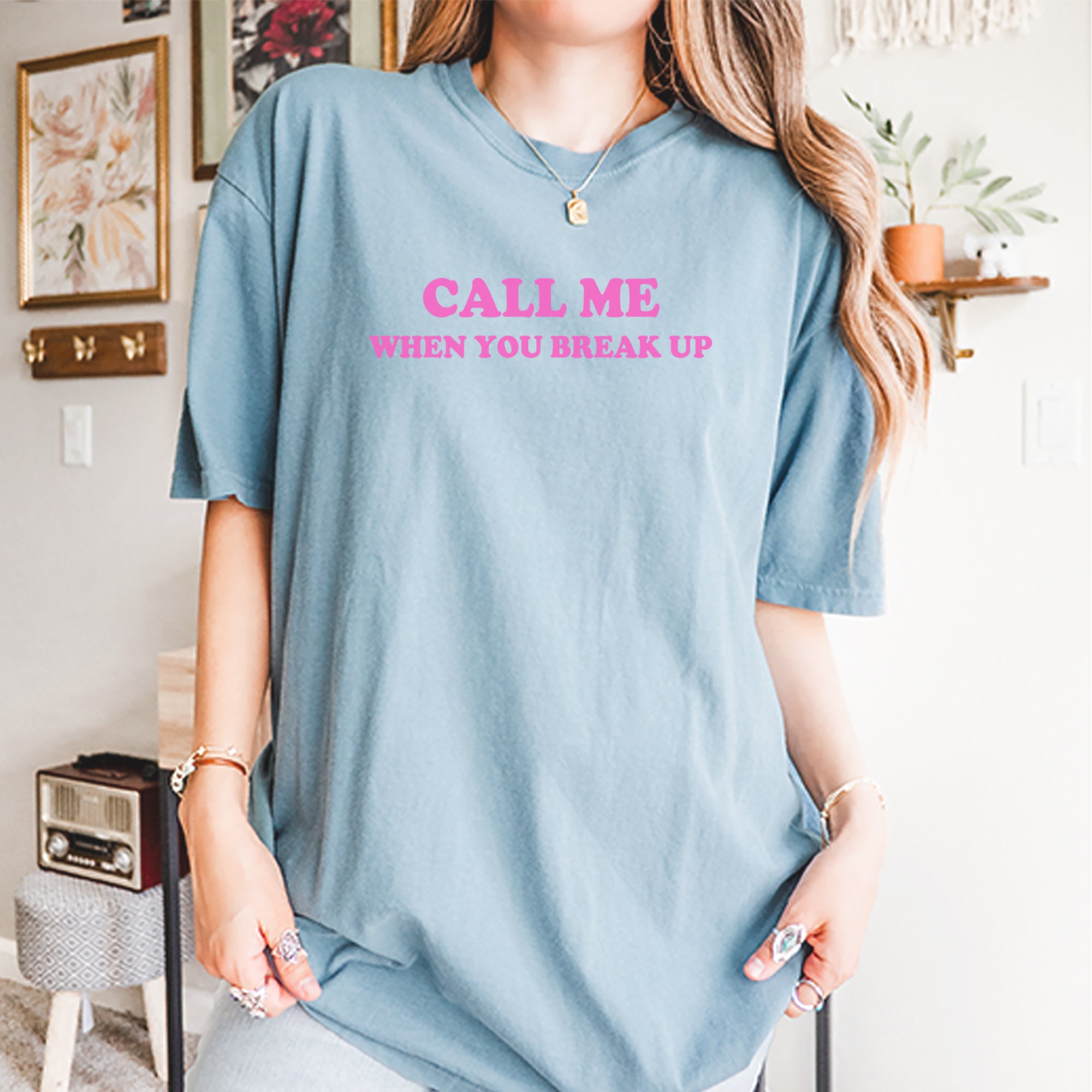Call ME When You Break Up Vintage Soft Unisex T-shirt 