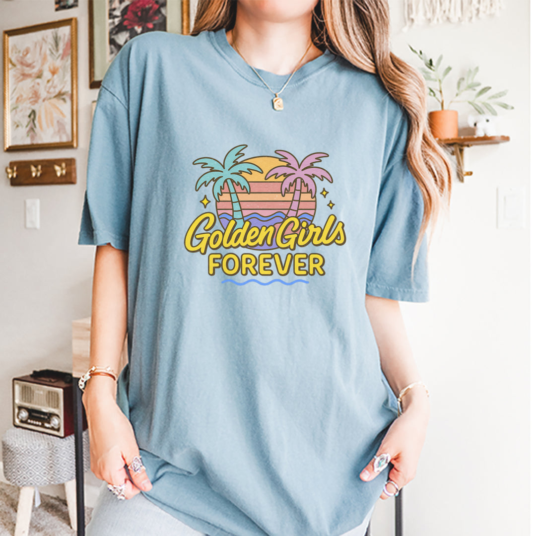 Golden Girls Forever Retro Sunset Vintage Soft Unisex T-shirt 