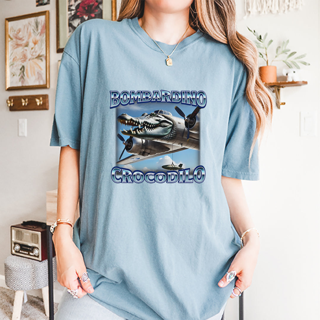 Bombardino Crocodilo Brainrot Vintage Soft Unisex T-shirt 