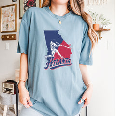 Atlanta Georgia Batter Up Vintage Soft Unisex T-shirt 