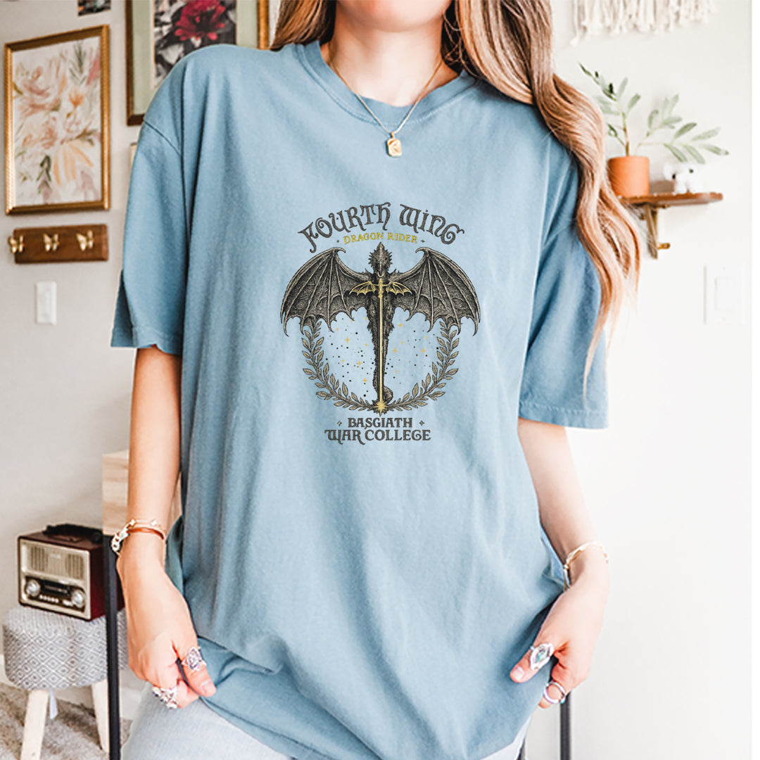 Fourth Wing Dragon Rider Vintage Basgiath War College Vintage Soft Unisex T-shirt 