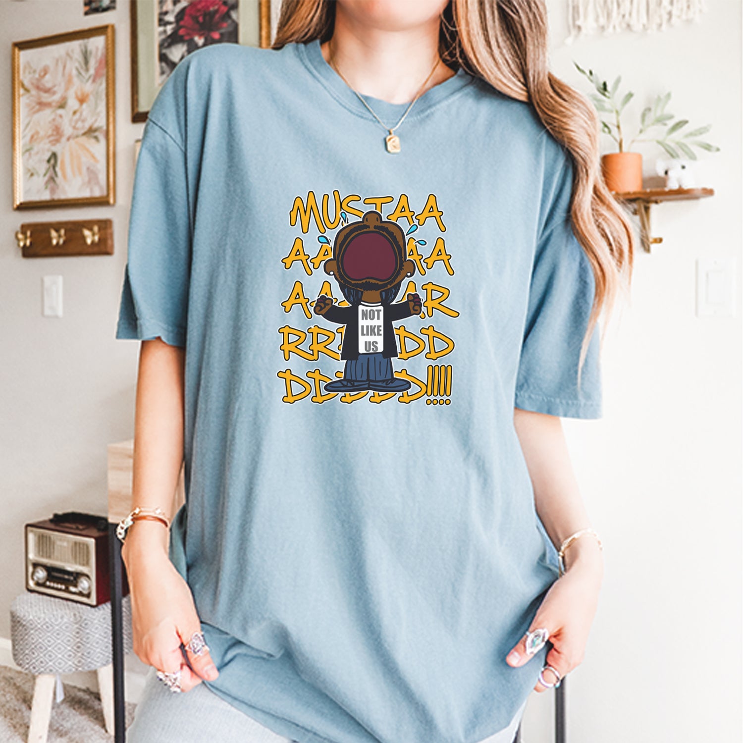 MUSTARD! Not Like Us Tv Off Vintage Soft Unisex T-shirt 